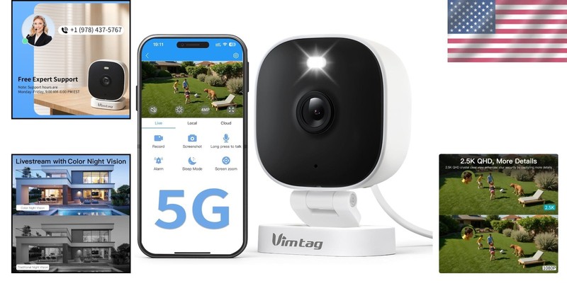 2.5K Smart Wi-Fi Security Camera with Motion Spotlight & Two-Way Audio gallery