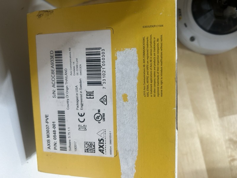 Pair of Axis Communications M3037-PVE Network Cameras gallery