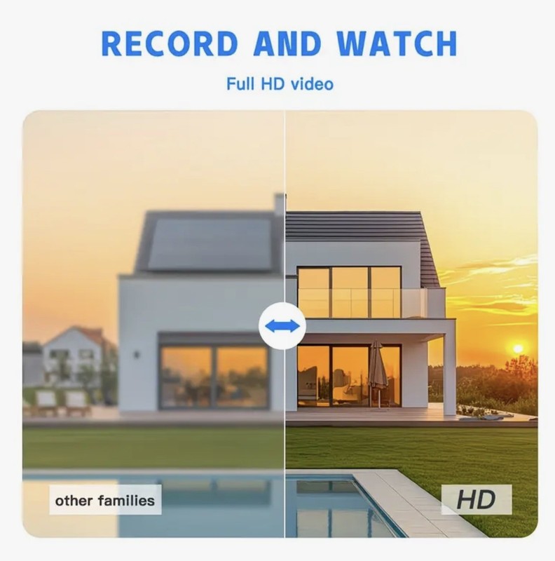 10x Zoom Security Camera, 360° Degrees Wireless HD Night-Vision Solar-Powered gallery