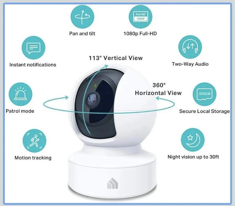 TP-Link Kasa Spot Pan Tilt 1080p Wifi Indoor Security Camera - EC70 - White gallery