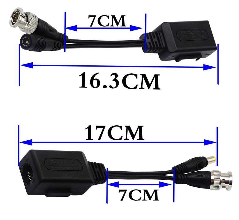 zdyCGTime Balun HD Cat5 RJ45 to BNC 16.3 centimeters, 17 Black gallery