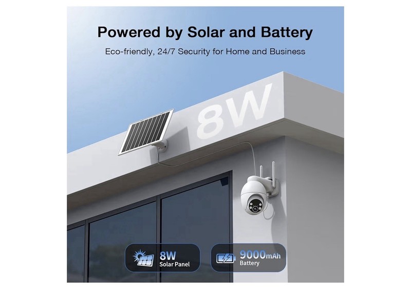 Wifi Security Cameras Wireless Outdoor, Solar Poweredao AOV Pan Tilt with gallery