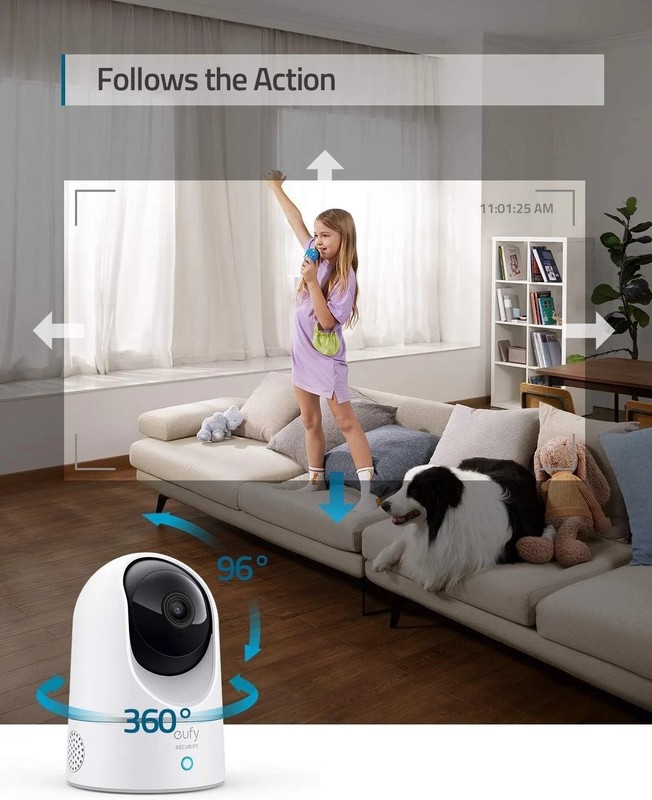 360-Degree 2K Indoor Surveillance Camera Kit with AI & Voice Command Control gallery