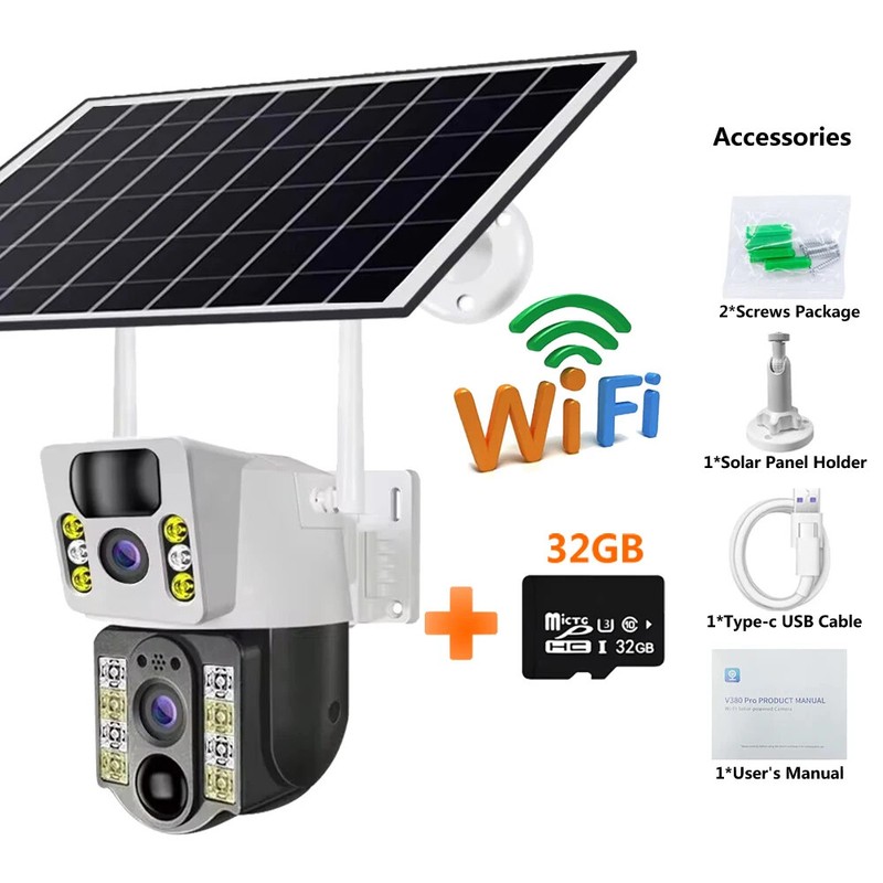 4G Solar Surveillance Cameras Wifi Wireless Outdoor Smart Home Security Monitor gallery