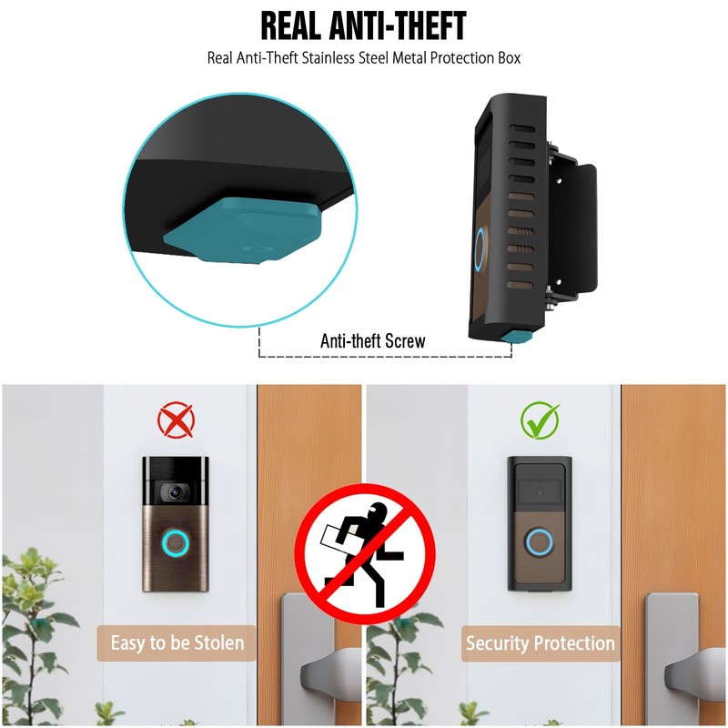 Anti-Theft Doorbell Angle Mount - 2026 New Upgraded Steel Metal Adjustable Br... gallery