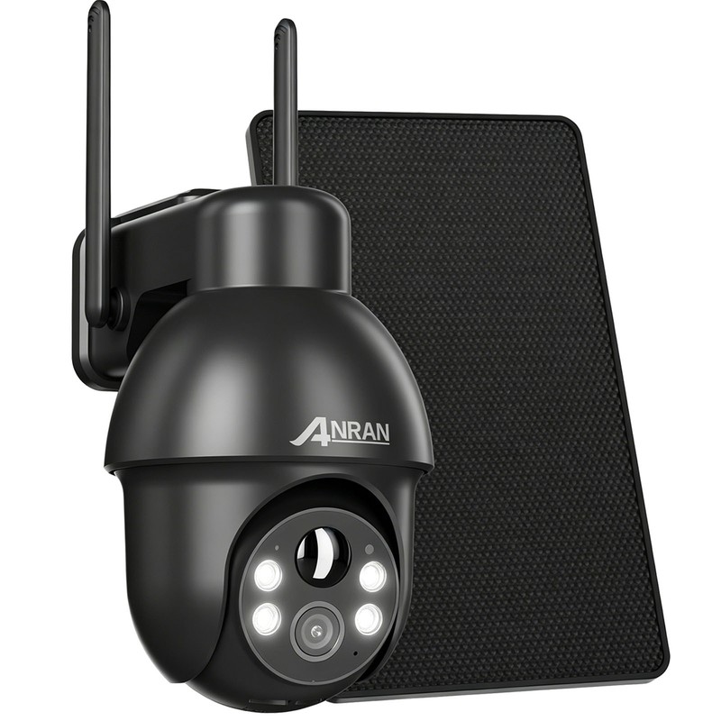 ANRAN 5MP Wireless Pan/Tilt Solar Battery Powered Security Cameras Audio Outdoor