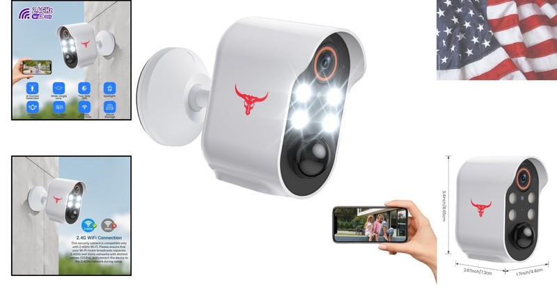 Rechargeable 1080p Wireless Camera with Night Vision & Cloud Storage Essentials gallery