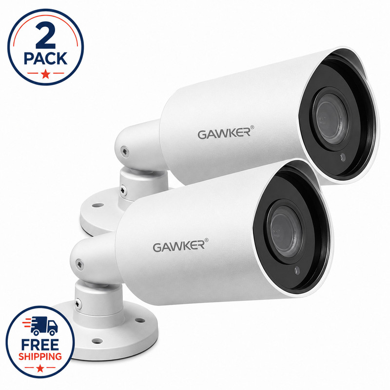 2 Pack 5MP HD Security Camera TVI AHD CVI CVBS IR Night Vision IP66 2.8-12mm
