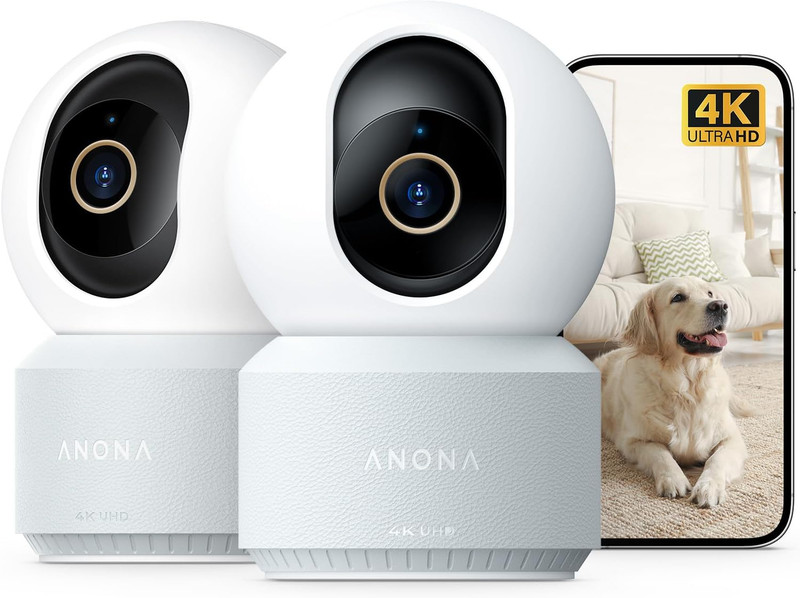 4K UHD Indoor Camera, Pet/Dog/Baby Security Camera with Phone App, 360°Pan-Tilt,