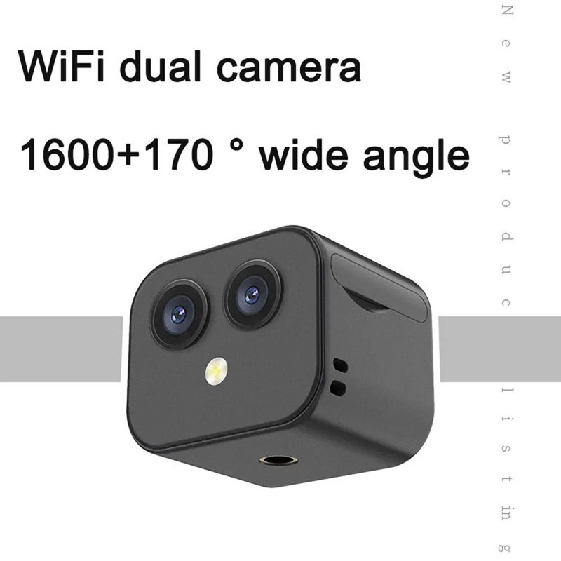 4K WiFi Camera Wireless Monitor Camera Dual Lens 170° Wide Angle APP Remote