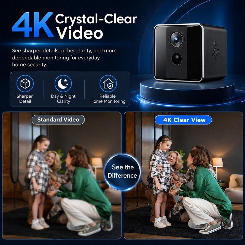 Wireless Smart Mini Security Camera 1080P HD WiFi Night Vision Motion Detection gallery