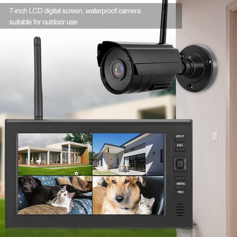 Wireless Security Camera System For Outdoor Use - 7 Inch LCD NEW gallery