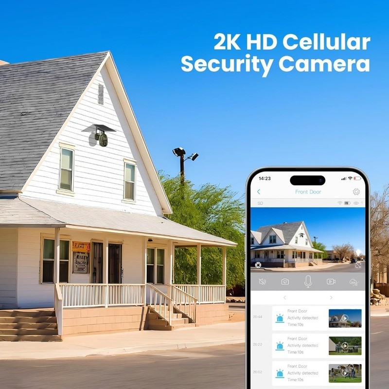 Wireless Outdoor Solar Security Camera with 4G LTE Cellular Connectivity 360 gallery