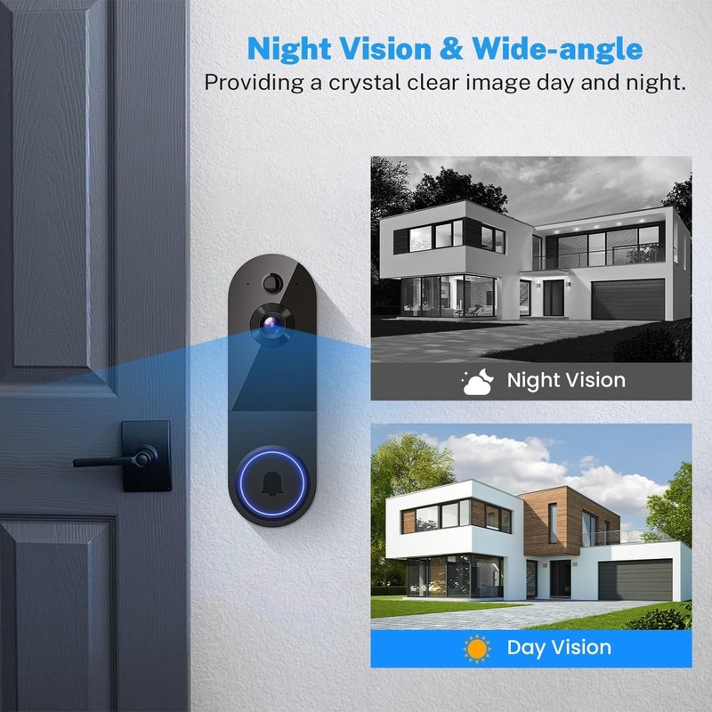 1080p Wireless Video Doorbell Camera, AI Human Detection, 2-Way Talk, Night Visi gallery