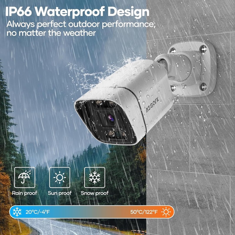 Security Camera Outdoor Indoor 5MP 2 Way Talk 6X Optical Zoom Color Night Vision gallery