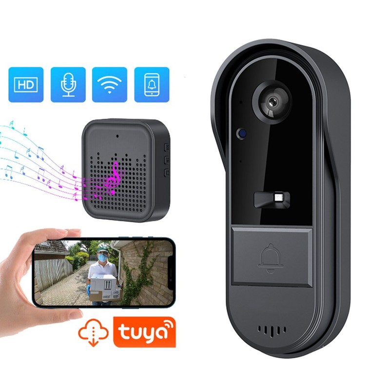 Wireless Video Doorbell Camera 2Way Audio Night Vision Tuya App 24G WiFi V1 gallery