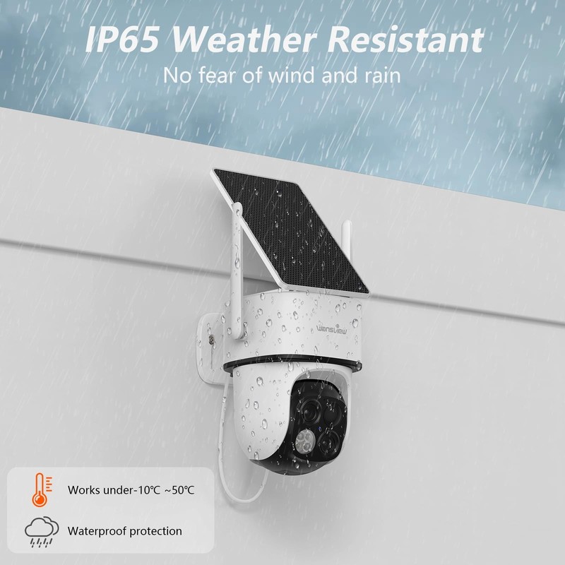 wansview Solar Camera Outdoor Wireless-2K 360°PTZ Cameras for Home Security w... gallery