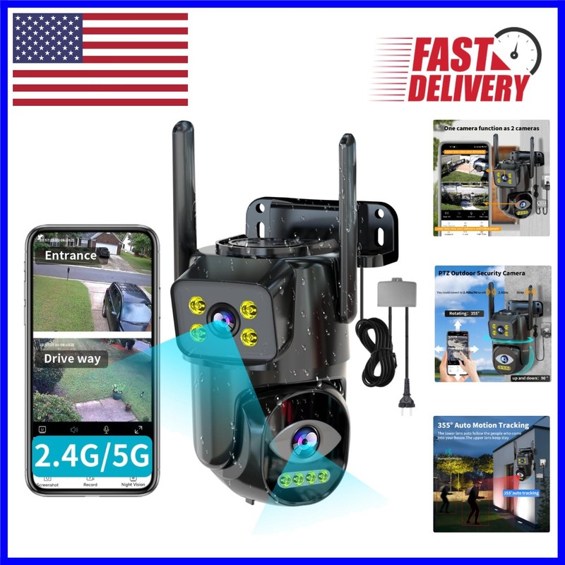 Waterproof WiFi Security Camera – Auto Tracking with 2K Ultra HD Vision
