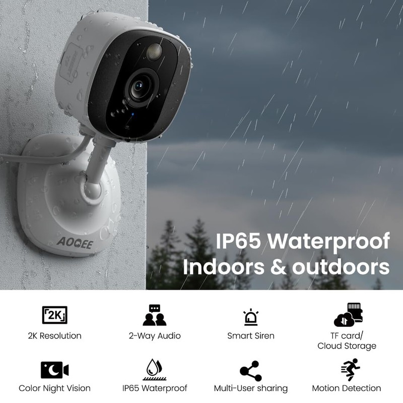 2K WiFi Home Security Cameras with Two-Way Talk Color Night Vision 4-Pack gallery