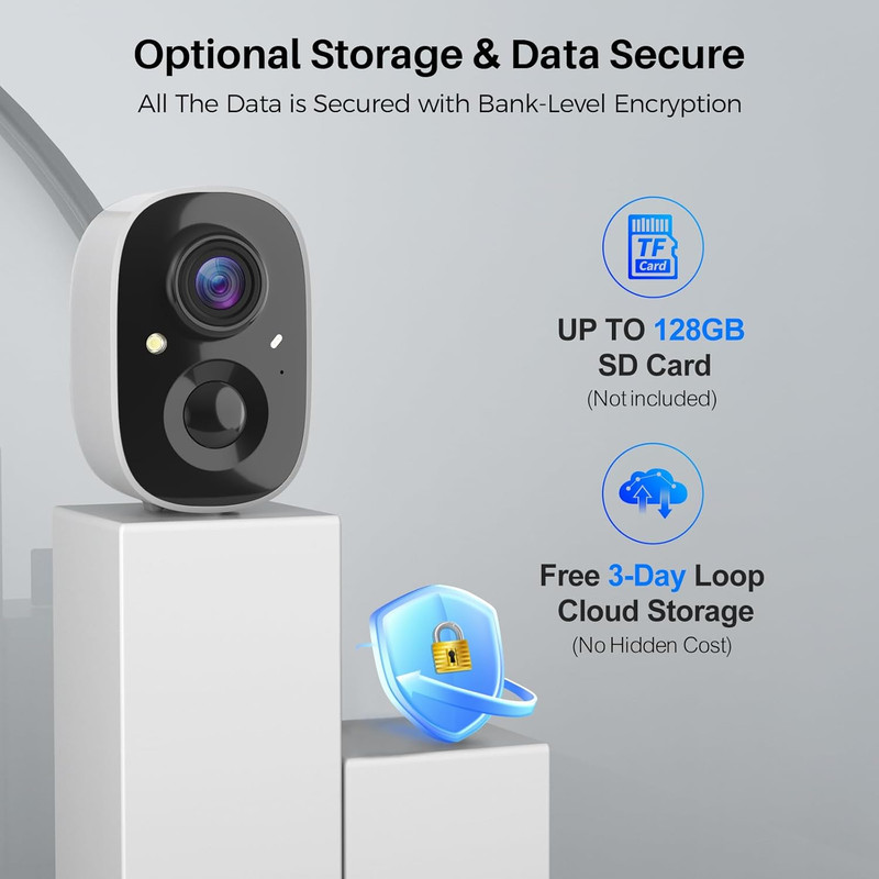 Security Cameras Wireless Outdoor (4 Pack), Battery Powered Cameras for Home Sec gallery