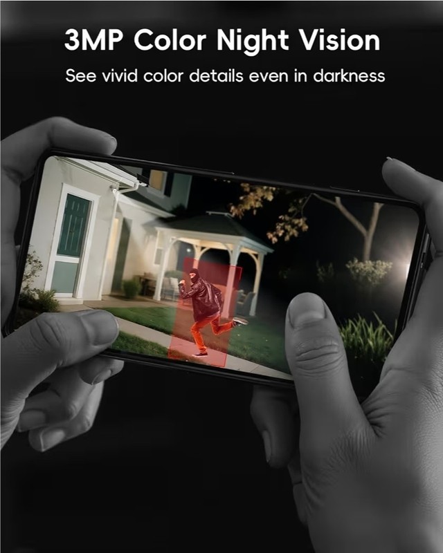 ZUMIMALL 24/7 Recording Solar Security Cameras Wireless Outdoor, 9W Solar Panel, gallery