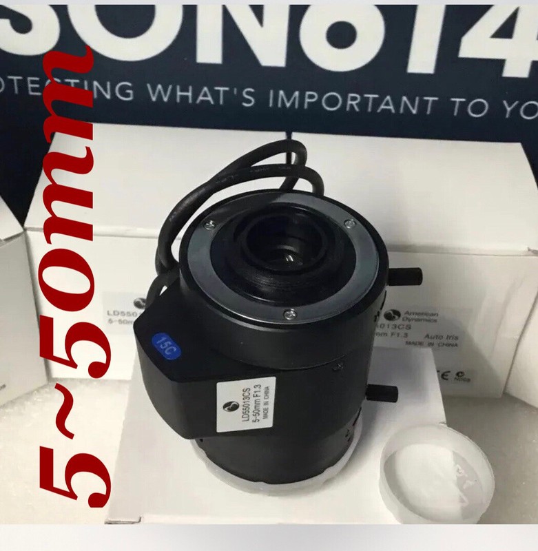 American Dynamics LD55013CS CCTV Varifocal Lens W/ 5-50mm F1.3 Auto Iris CS NEW! gallery