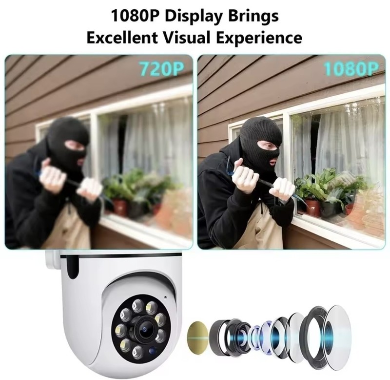 8MP A7 Ultra HD WiFi Surveillance Camera Color Night Vision Two-Way Audio Wired gallery