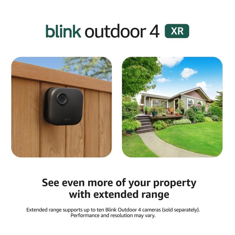 Blink Outdoor 4 XR 6 Camera Security System Sync Module XR Included Black gallery
