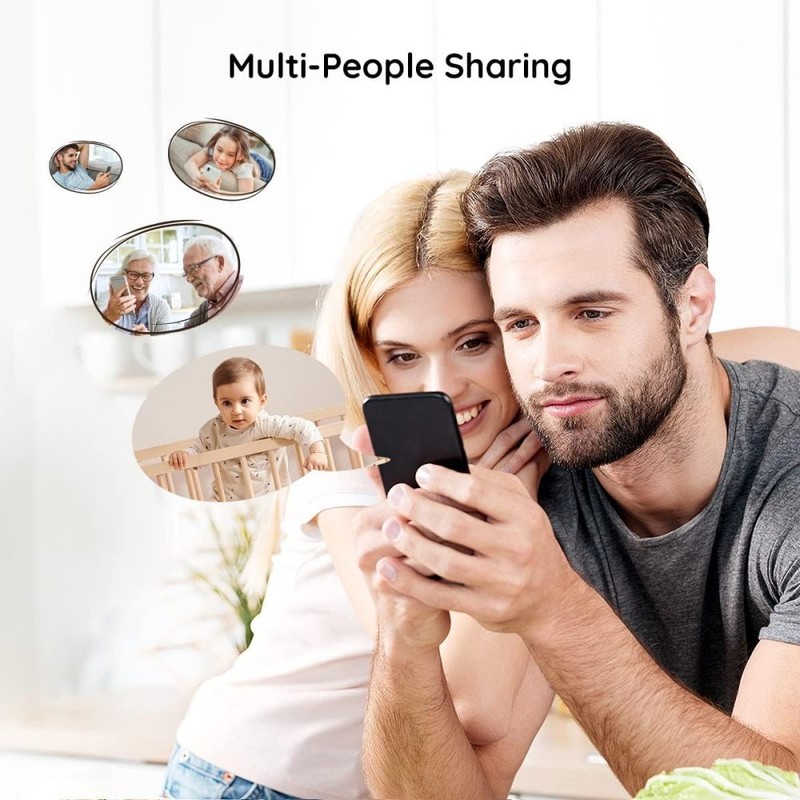 BOIFUN 5" Split-Screen Baby Monitor 2K WiFi Auto Tracking PTZ, Custom Alarm Zone gallery