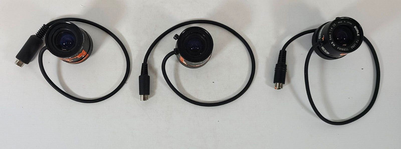 Lot of 3 Burle TV LENS (2) TC9906 & (1) TC9906A CCTV Lens W/ Cable & Plug