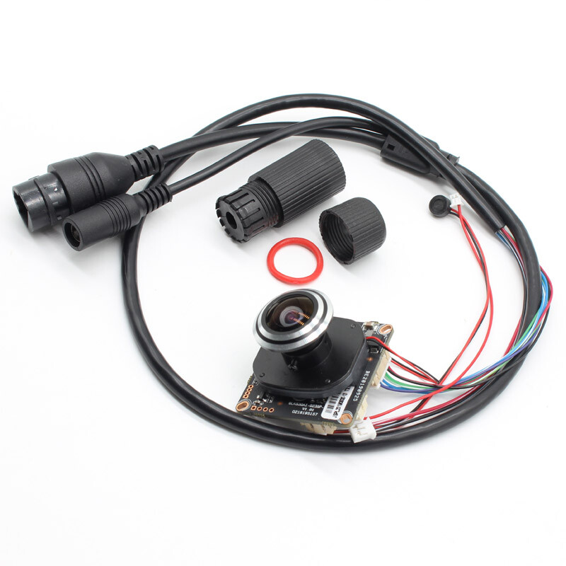 HD CCTV 4MP IP Camera Module Network Security board CMOS H.265+ 1.7mm fisheye gallery