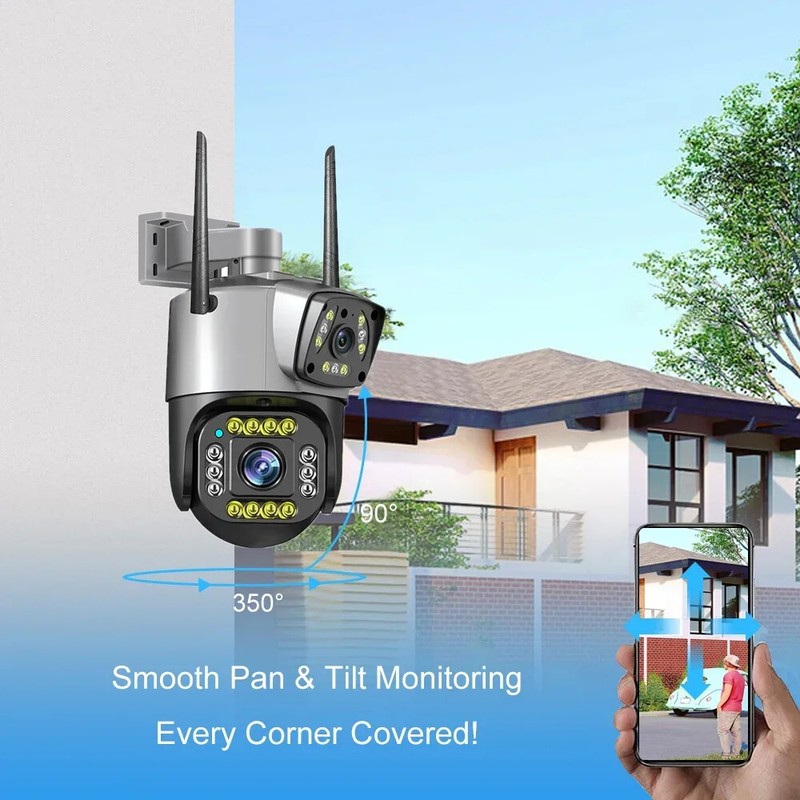 4MP Wifi 4G PTZ Camera Outdoor Security AI Human Detect Night Vision CCTV Camera gallery