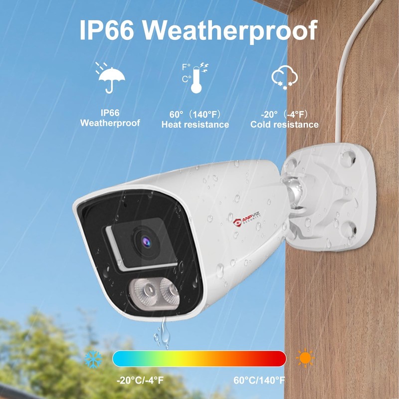 4MP PoE Security IP Bullet Camera with Microphone/Audio Outdoor gallery
