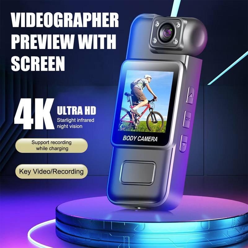 4K 1080P Video Recorded DVR IR Night Cam WIFI Camcorder Mini Police Body Camera