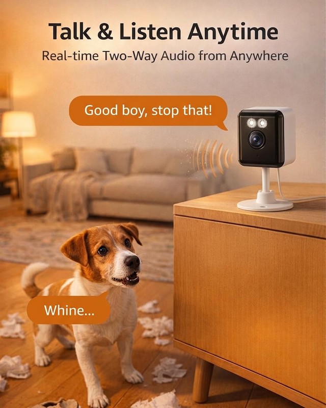 2K Indoor Security Camera (2-Pack), Dual-Band 2.4/5GHz WiFi Pet & Baby Monito... gallery