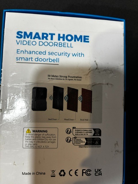 Smart Home Wireless Video Doorbell Security Camera System LCD Monitor Black New gallery