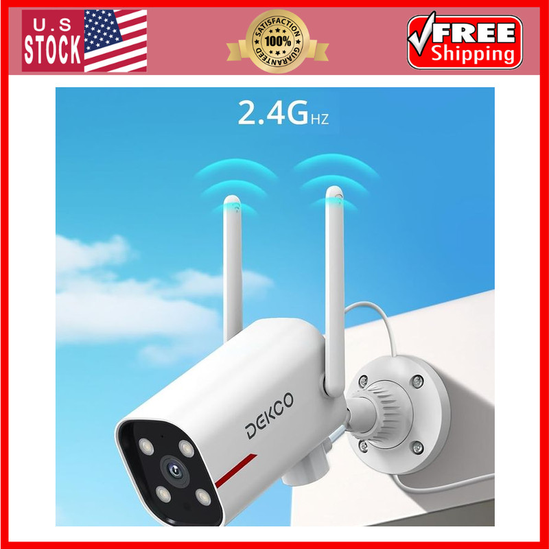WiFi Camera 2K Pan Rotating 180° Wired Outdoor Security Cameras with Color Ni... gallery