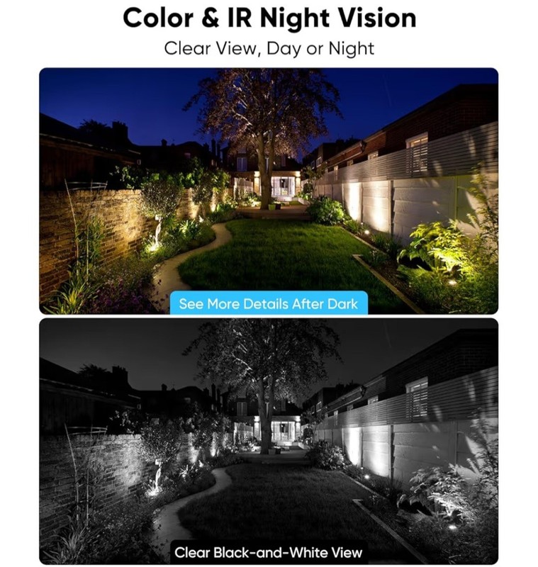 2 Pack Solar Security Camera Wireless Outdoor WiFi 4MP PTZ Night Vision... gallery