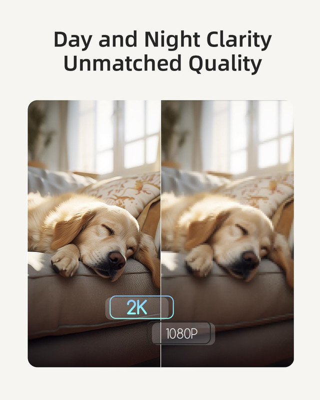 Indoor Security Camera, 5Ghz/2.4Ghz Dual-Band, 2K PZT Pet Camera with Phone App, gallery