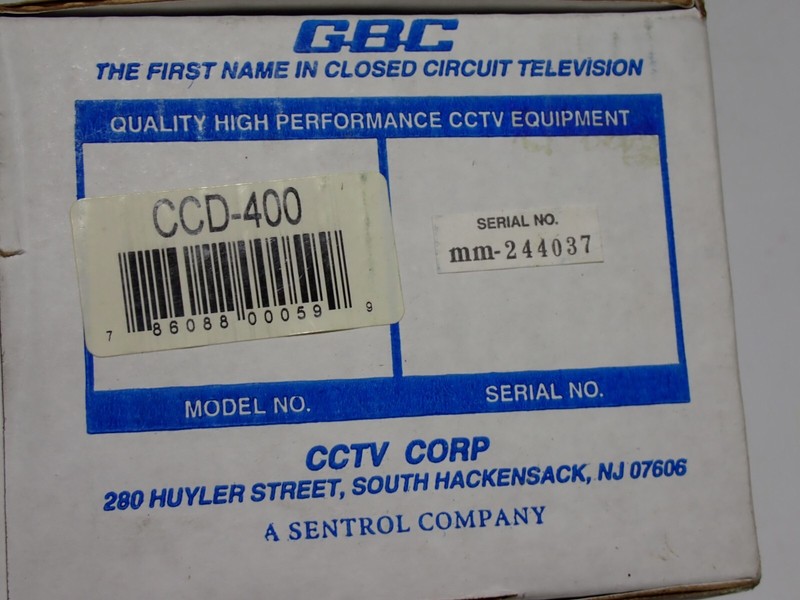 GBC CCD-400B SECURITY CAMERA CCTV CORPORATION NEW gallery