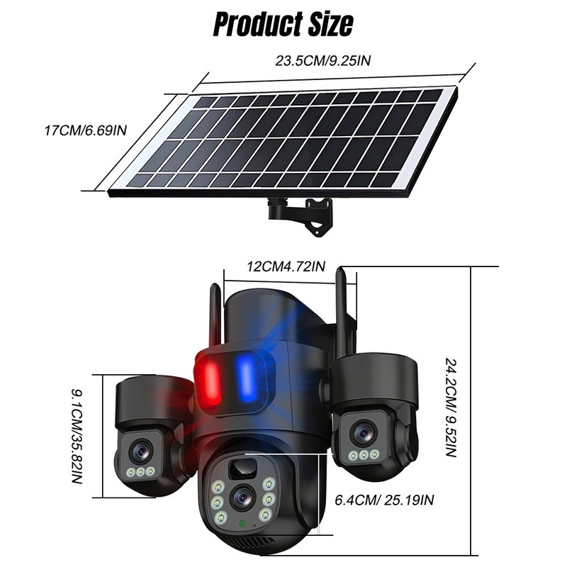 NEW Solar-Powered Security Camera with PIR Tracking Wireless WiFi & Night Vision gallery