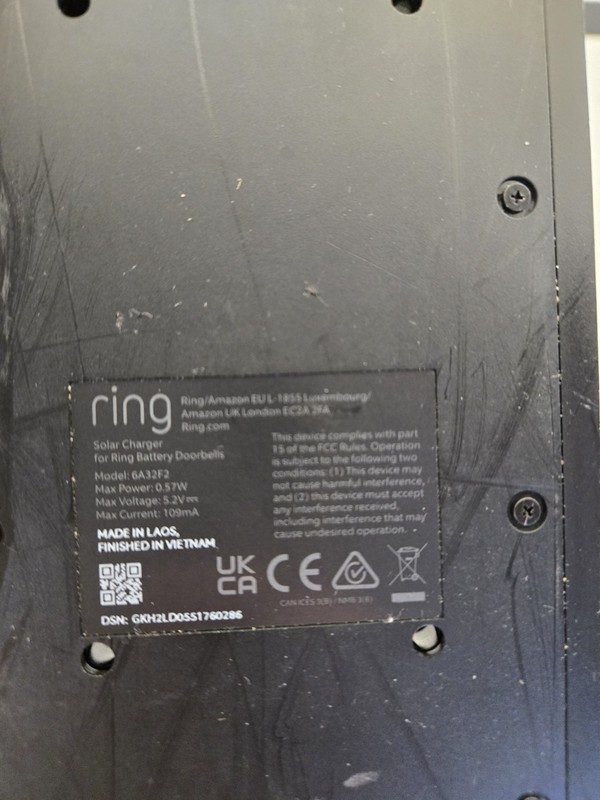 Ring Solar Charge Battery 6A32F2 gallery