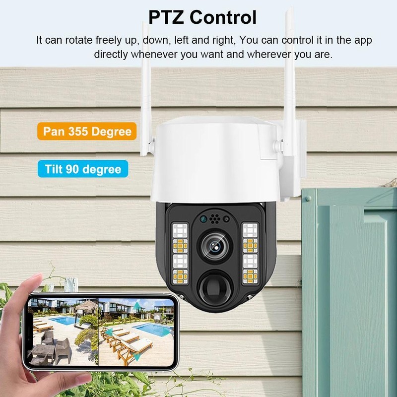 Solar Camera Dual Lens Human Detect Energy Waterproof Home Security Protection gallery