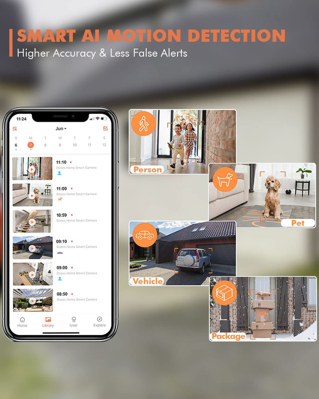 Security Cameras Wireless Outdoor - Upgrade 2K 3MP Battery Powered Wifi Outdoor gallery