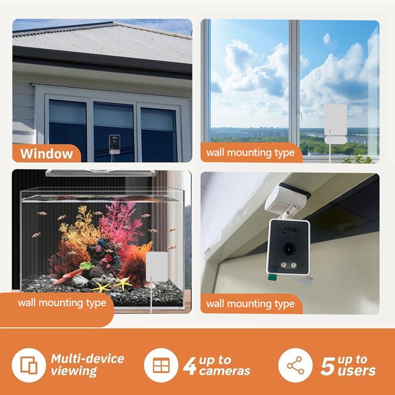 2K Window Camera 2.4G WiFi Indoor Camera For Home Security With Motion Dete PJHI gallery