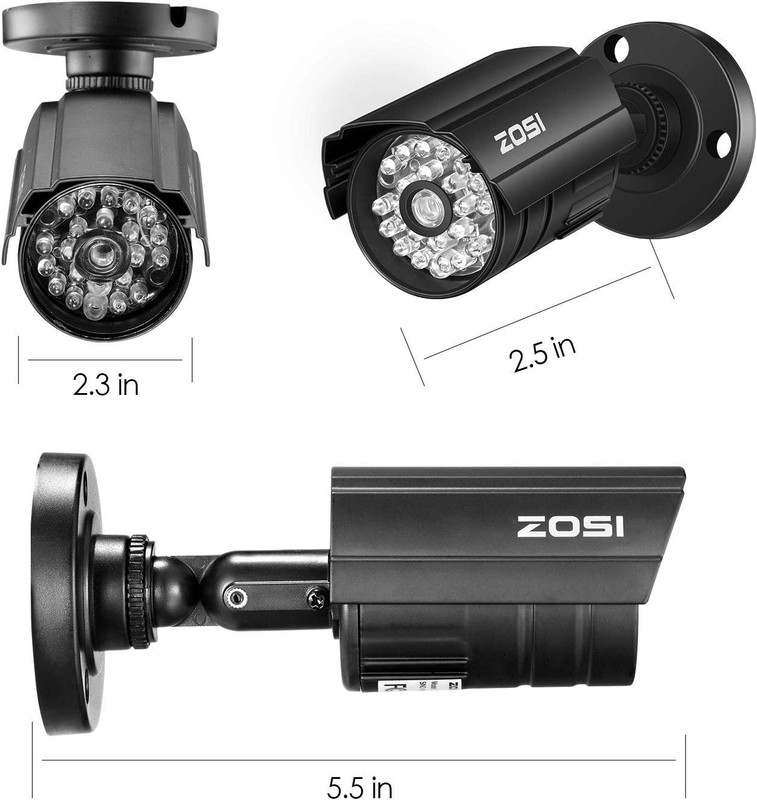 Zosi 2AK-2116E-D-US Fake Bullet Camera 2 pack battery operated - Lights up - New gallery