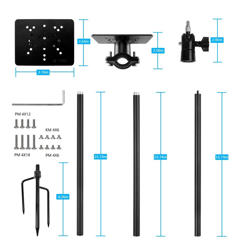 Ground Stake Mount for eufy Solocam S340/E30/S330,Reolink Argus PT 3MP/4MP/5M... gallery