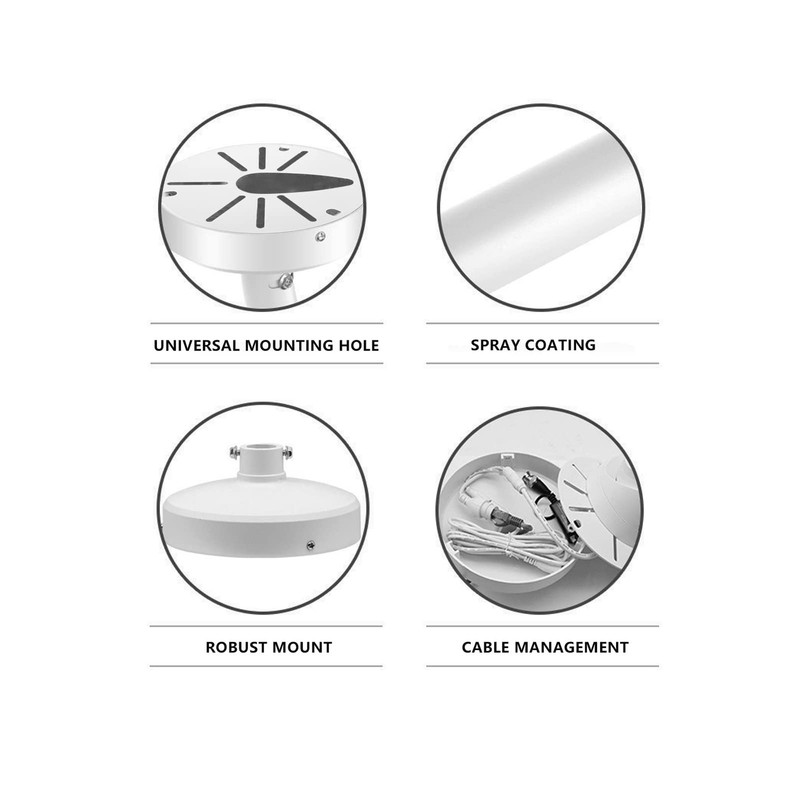 6 inch Base Wall Mount Bracket for Surveillance Cameras IP CCTV, Compatible w... gallery