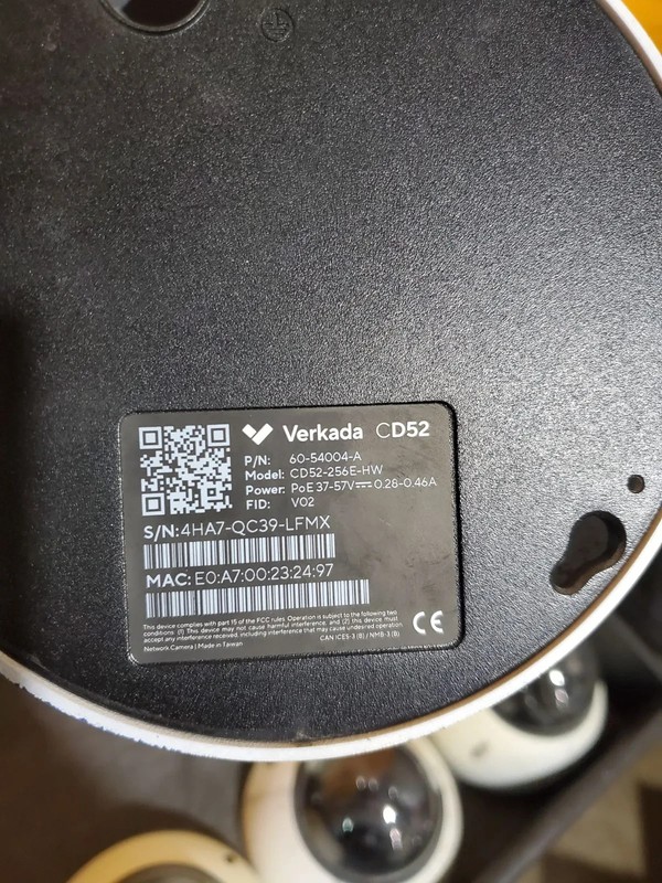 Verkada CD52 + 4 L Wall mounts gallery
