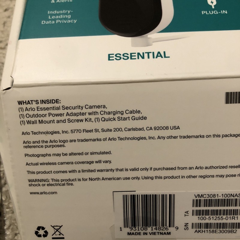 Arlo Essential 2K Security Camera (2025 version), continuous plug-in power. gallery